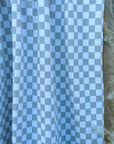 (COTTON RIB) SMALL GRAY CHECKERED