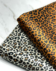 (SATIN) TINY CARAMEL CHEETAH ON TAUPE