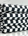 (4x2 YUMMY RIB) BLACK AND OFF WHITE CHECKERED (5)
