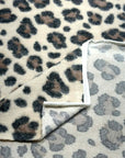 (BRUSHED SWEATER KNIT) BLACK AND BROWN CHEETAH ON CREAM