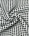 (KNIT) 3D TINY BLACK AND OFF WHITE GINGHAM (2)