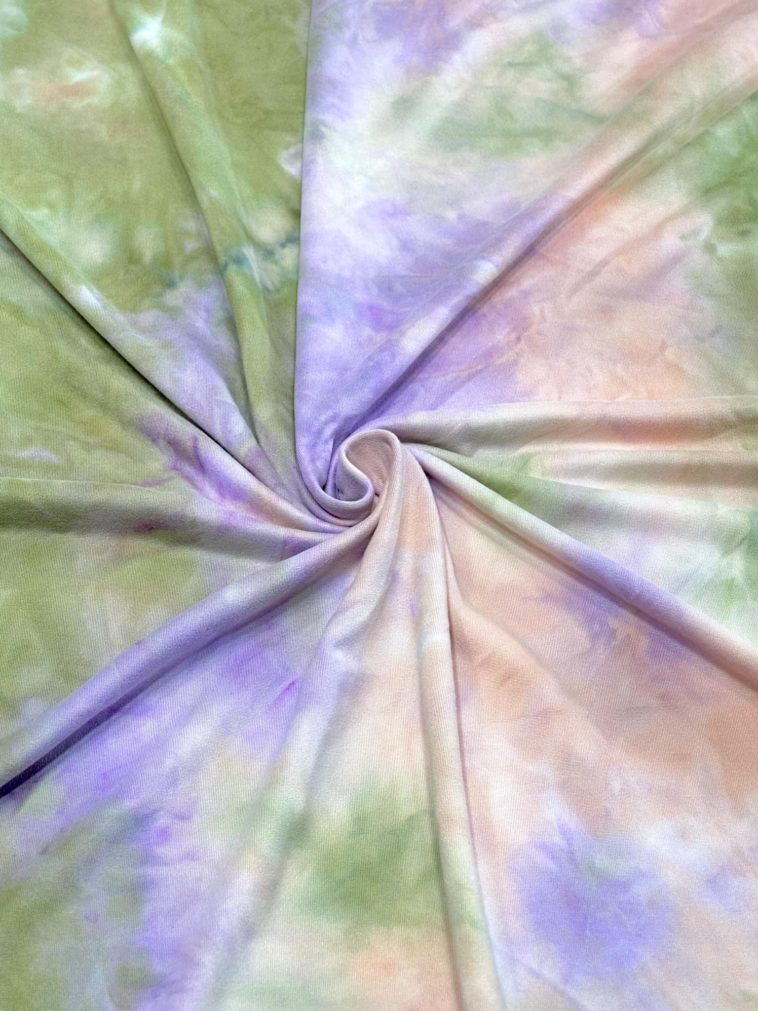 (DBP) PEACH, PURPLE, AND GREEN TIE DYE