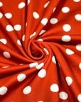 (DBP) OFF WHITE DOTS ON RED