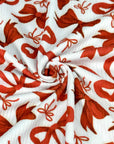(4X2 RIB) RED BOWS ON OFF WHITE