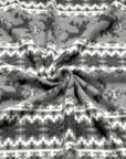 (BRUSHED SWEATER KNIT) BLACK REINDEERS ON GREY