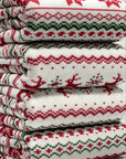 (SWEATER KNIT) RED REINDEERS AND RED POINSETTIA'S ON OFF WHITE (3)
