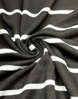 (RAYON MODAL) OFF WHITE STRIPES ON BLACK