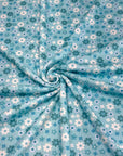 (POINTELLE RIB) BLUE AND OFF WHITE TINY FLOWERS ON OCEAN BLUE(1)