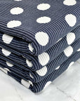 (URBAN RIB) WHITE POLKA DOTS ON NAVY