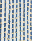 (TRIM) CREAM BOWS ON DENIM STRIP