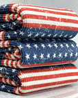 (URBAN RIB) STARS ON BLUE AND RED STRIPES ON OFF WHITE