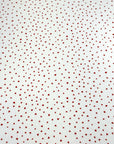 (POINTELLE RIB) TINY RED HEARTS ON OFF WHITE