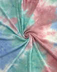 (SWISS DOT) BLUE, PINK AND AQUA TIE DYE