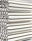 (COTTON RIB) BROWN STRIPES ON OFF WHITE