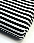 (RIB) BLACK AND OFF WHITE THINNER STRIPES