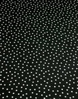 (4X2 RIB) TINY OFF WHITE POLKA DOTS ON BLACK