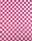 (YUMMY RIB) FUSCHIA AND OFF WHITE CHECKERED