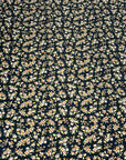 (4X2 YUMMY RIB) ORANGE AND WHITE FLOWERS ON BLACK