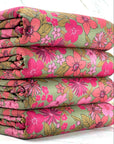 (OAKLEY) PINK AND MAGENTA FLOWERS ON VINTAGE GREEN