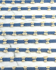 (TRIM) CREAM BOWS ON DENIM STRIP