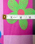 (SWEATER KINT/OAKLEY) FLOWERS ON PURPLE AND GRAY LARGE CHECKERED