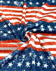(4X2 YUMMY RIB) STARS ON BLUE AND RED STRIPES ON OFF WHITE