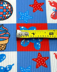 (2X2 YUMMY RIB) SIBLING MATCHING 4TH OF JULY CHECKERED (BOY VERSION)