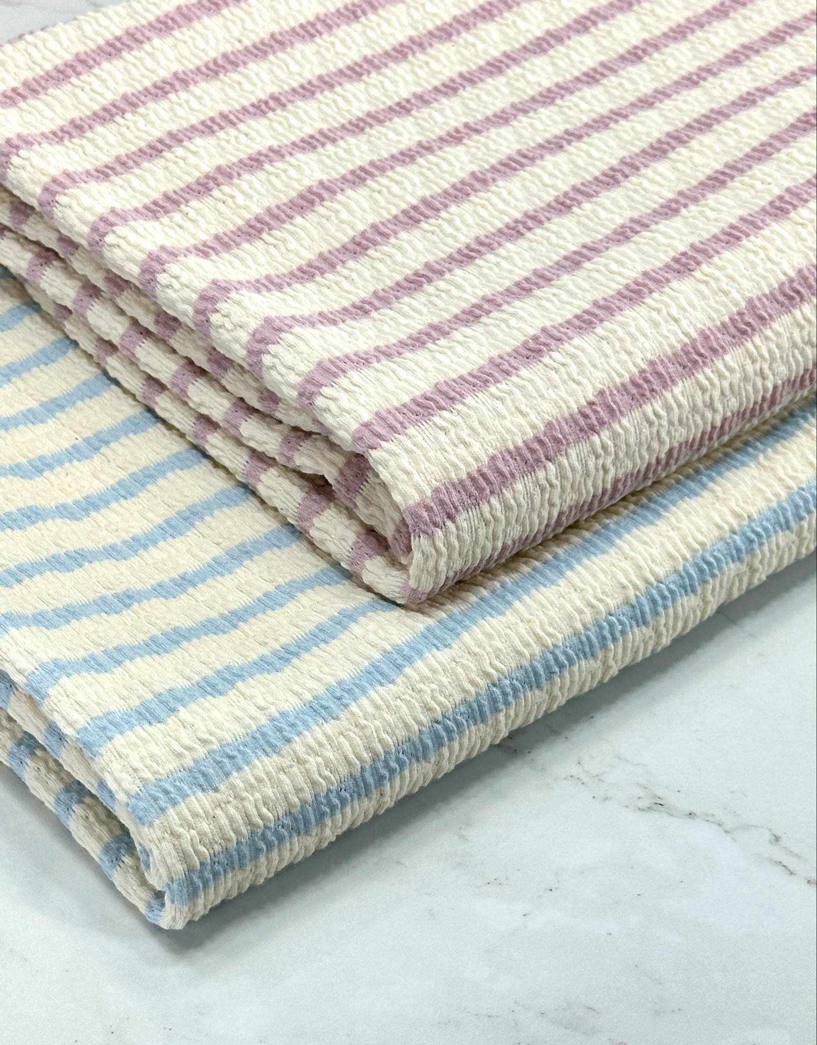 (GUAPO STRIPE) BABY BLUE STRIPES ON IVORY