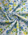 (FLANNEL COTTON) FLORAL PATTERN ON LIGHT BLUE