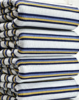 (COTTON RIB) NAVY, YELLOW, AND BLUE STRIPES ON OFF WHITE (2)