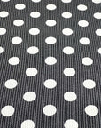 (URBAN RIB) WHITE POLKA DOTS ON CHARCOAL