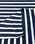 (BABY RIB) OFF WHITE STRIPES ON NAVY