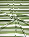 (4X2 RIB) SAGE GREEN AND OFF WHITE STRIPES