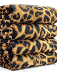 (4X2 RIB) BLACK AND BROWN MEDIUM CHEETAH
