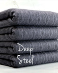 (CABLE KNIT) DEEP STEEL