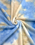 (BRUSHED SWEATER KNIT) BLUE AND TAN TIE DYE