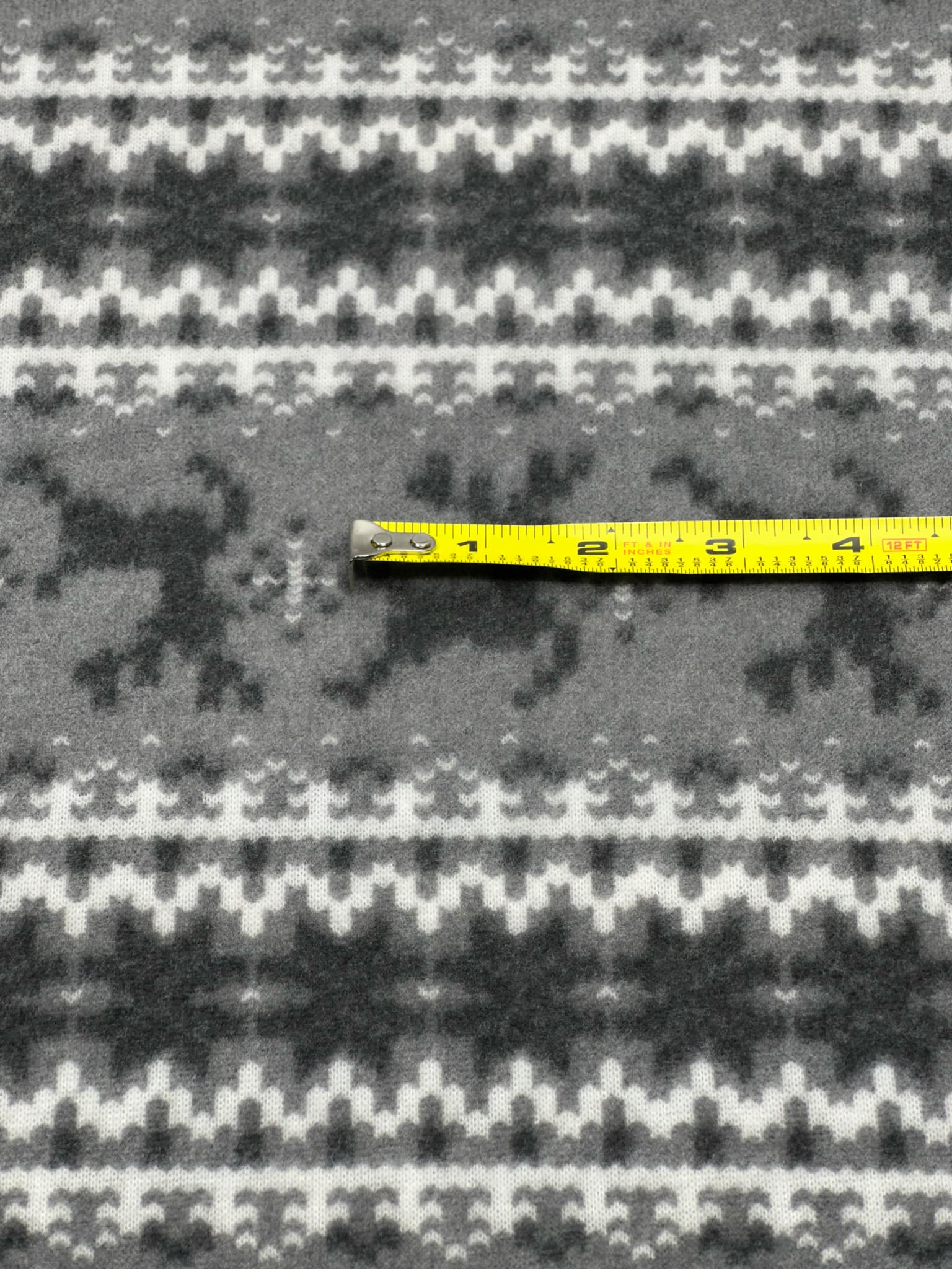 (BRUSHED SWEATER KNIT) BLACK REINDEERS ON GREY