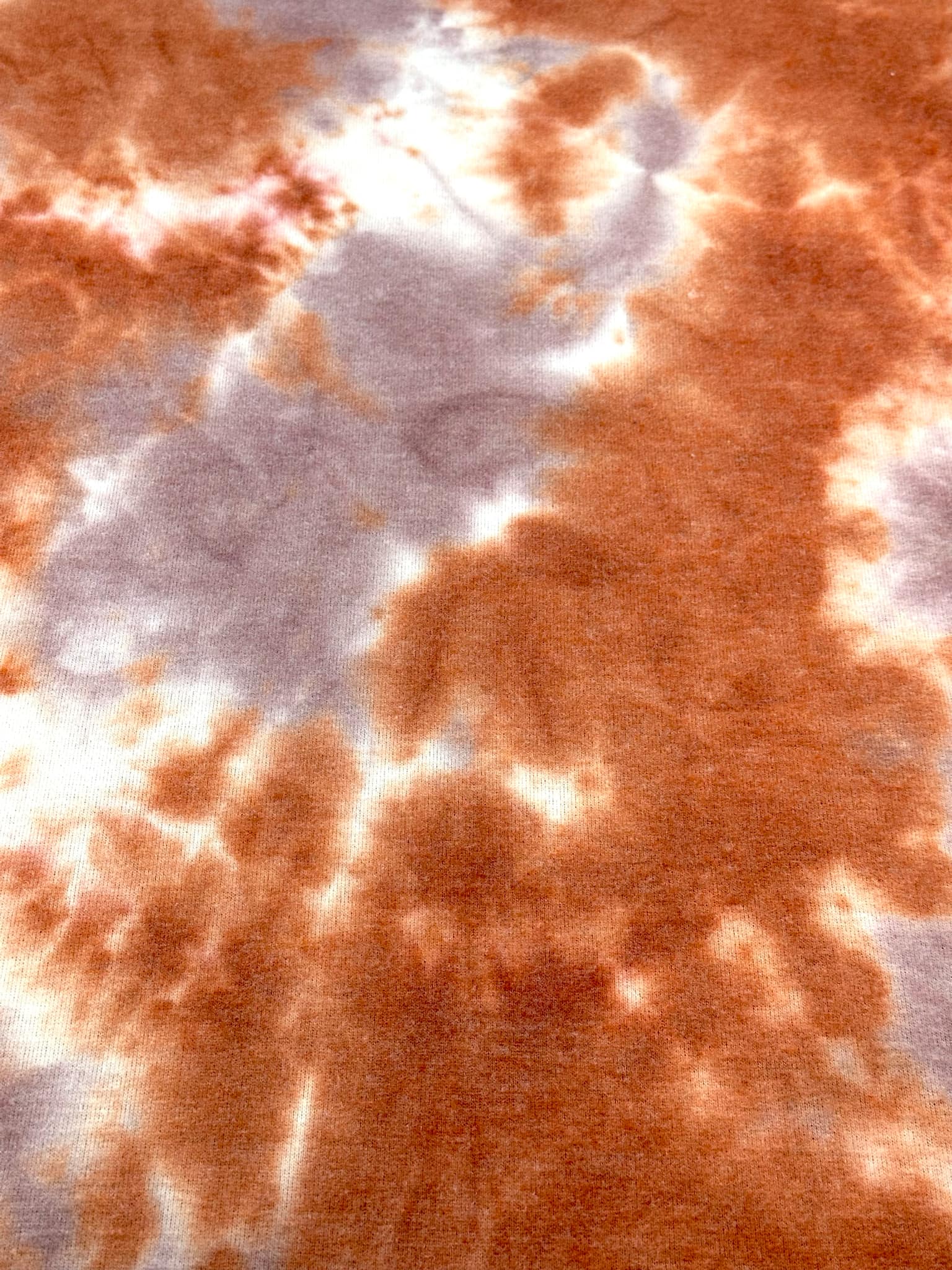 (BRUSHED SWEATER KNIT) MAUVE AND RUST TIE DYE