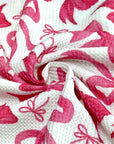 (THERMAL) PINK BOWS ON OFF WHITE