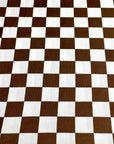 (OAKLEY) BROWN MEDIUM CHECKERED ON OFF WHITE