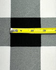 (SWEATER KNIT/ OAKLEY) BLACK AND OFF WHITE PLAID