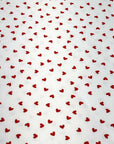 (DBP) RED TINY HEARTS ON OFF WHITE