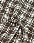 (DBP) BROWN AND OFF WHITE PLAID
