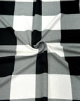 (SWEATER KNIT/ OAKLEY) BLACK AND OFF WHITE PLAID