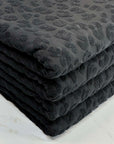 (TOWEL) BLACK LEOPARD