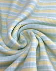 (RIB) SOFT YELLOW AND MINT STRIPES