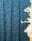 (DBP) BLACK CHEETAH ON TEAL