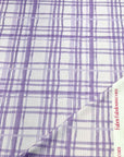 (4X2 YUMMY RIB) LAVENDER PLAID ON LILAC