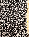 (WOVEN) SKULL AND LEOPARD PATTERN ON BLACK