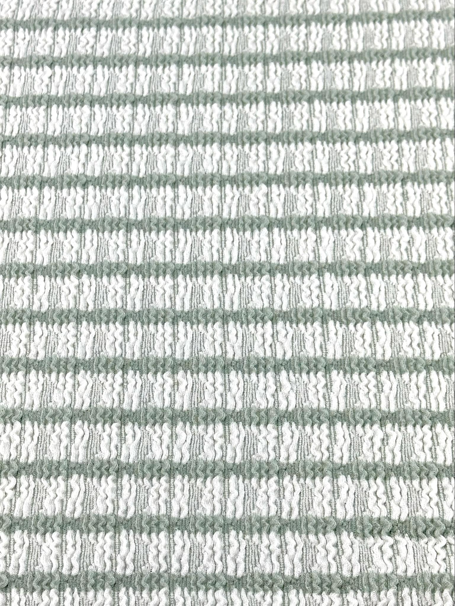 (GUAPO STRIPE) SAGE STRIPES ON OFF WHITE